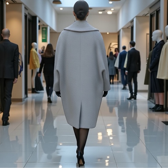 VTG Collectible I. Magnin Strong Hewat Wool Overcoat Union Made USA White Label - Picture 4 of 13